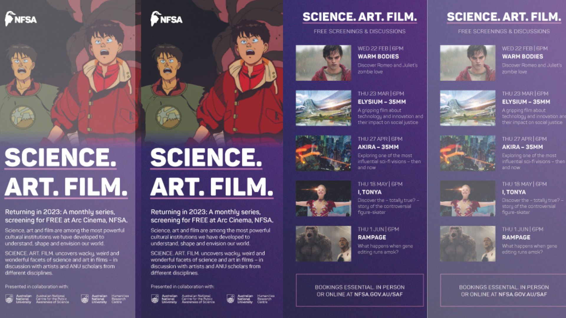 This was our “Science. Art. Film.” series in Semester 1 (2023)!