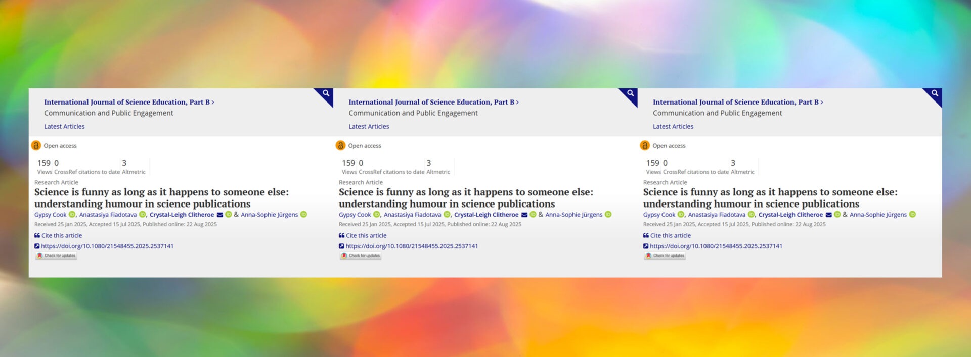 New student-led Popsicule publication!