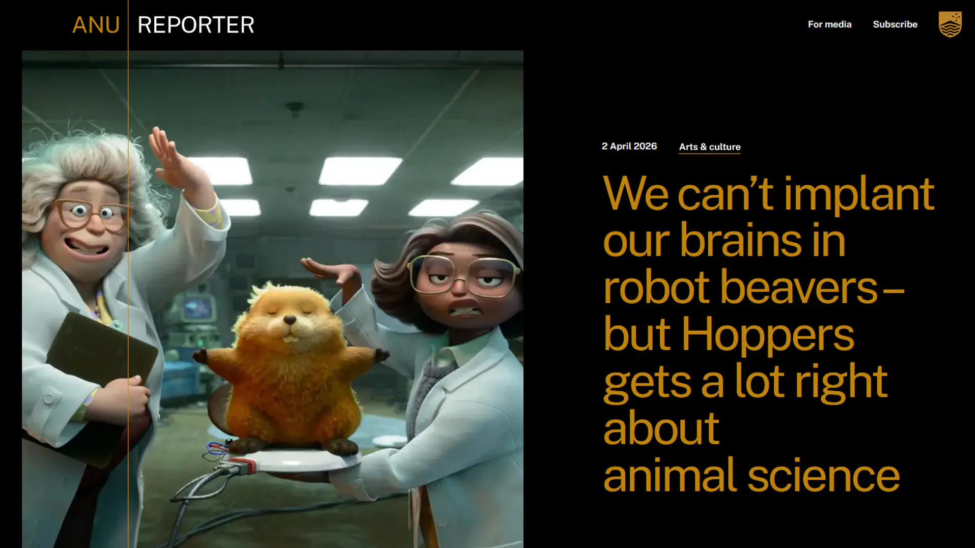 ‘Hoppers’ and Animal Science